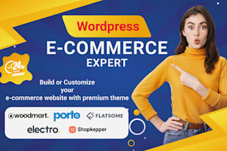 design woocommerce ecommerce website with wordpress and elementor