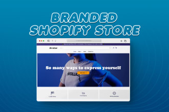 make an automated branded shopify dropshipping store or shopify website