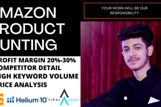 do amazon fba product research and product hunting for you