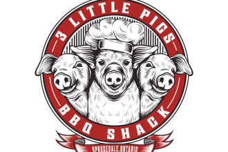 make awesome retro vintage animal illustration logo