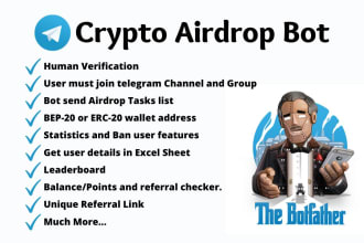 create a custom airdrop bot for you