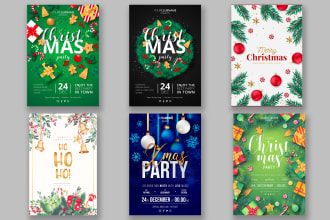 design christmas card, invitation, holiday , congratulations
