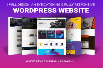 build modern and responsive wordpress website design