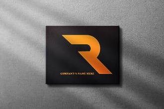 design a professional initial letter, geometric, minimalist logo