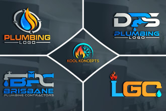 design plumbing heating cleaning air conditioning hvac oil gas logo