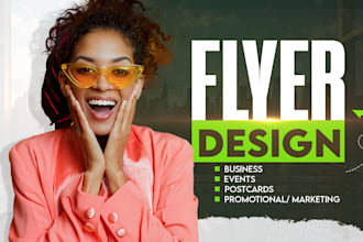 design marketing flyers, postcards for business and event