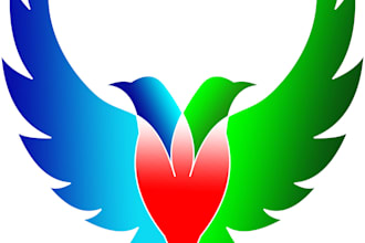 rainbow green leter r logo