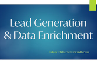 do lead generation and data enrichment