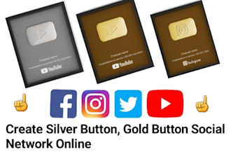 do create a youtube gold button social network online