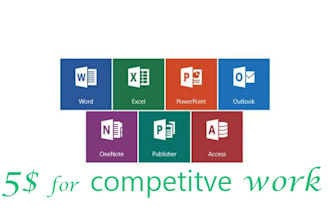 work for min of 5 dollars and give competitive work
