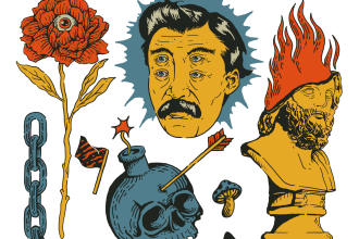 draw traditional tattoo design in old school style