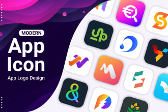 design modern app icon, web icons, saas, pictorial logo and favicon