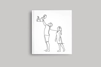 draw one line art portrait in minimalist unique style
