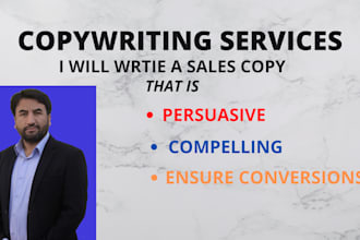 do highly persuasive copywriting and sales copy