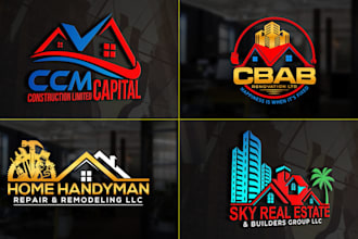 design luxury real estate, property and construction logo