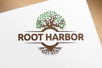do attractive flat minimalist logo design