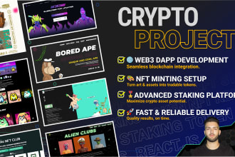 develop nft minting website, mint engine, staking, web3 dapp, erc721a, erc1155