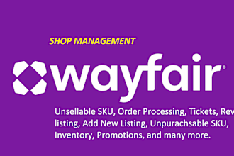 manage wayfair shop promotions unsellable skus and inventory