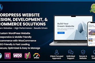 do wordpress website design, development, and ecommerce