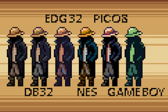 recolor your pixel art to retro style