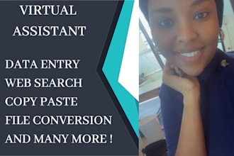 be your virtual assistant for data entry and web search