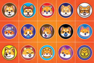 do professional meme token, cryptocurrency animal logo for coin in 2 hours