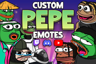 create amazing custom pepe the frog emotes in 24 hours