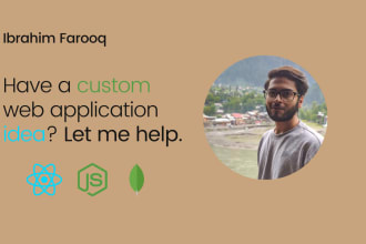develop custom web applications using react and node js