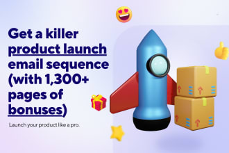 create a winning 3000 word product launch email sequence with bonuses