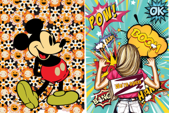 create unique attractive doodle illustration and cartoon