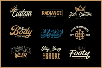 design clothing brand, urban streetwear, luxury fashion and apparel logo for you