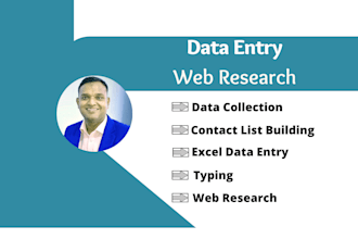 be your go to virtual assistant for data entry, web research and more