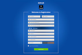 create contact, registration forms