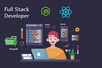 develop custom web applications with react js and node js