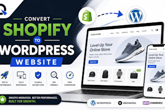 convert shopify website to wordpress
