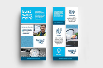 do door hanger, rack card for washing, hvac, plumbing,