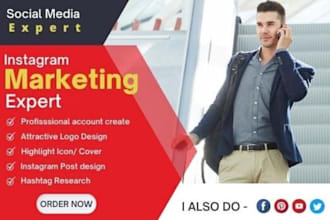 create instagram business page story and post design