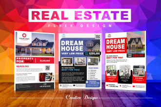 design professional real estate flyer, postcard and brochure
