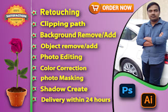 photo editing retouching clipping path or object removed