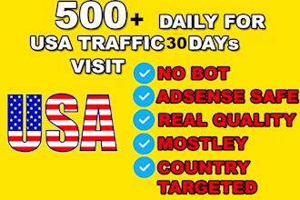 drive safe USA targeted daily real traffic to your website