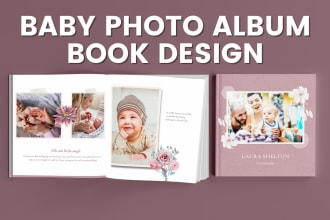 do baby photo album book design
