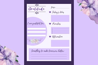 create editable custom planner, journal, calendar and notebook