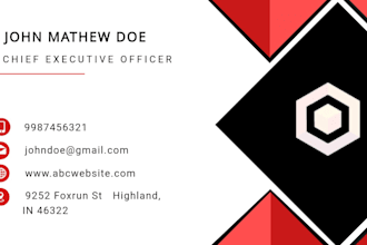 design a professional visa card