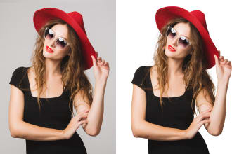 photo editing white background removal cut out images resize and crop