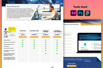 design photoshop web templates and website landing page UI UX