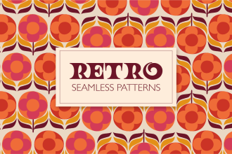 design a seamless pattern with the 60s or 70s retro vibe