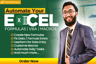 create excel formulas, vba, macros, spreadsheet