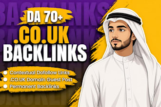 create high quality homepage co uk backlinks  da 50 to 70