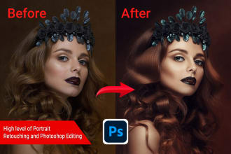do high end portrait retouching and photoshop editing