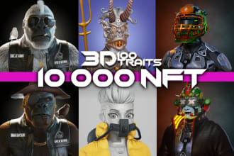 do unique 3d 100, 1k or 10k nft collection